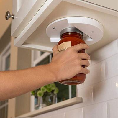 Multifunction Can Opener Under Cabinet Self-adhesive Jar Ope