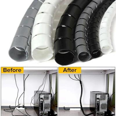 2M/1M Flexible Spiral Cable Wire Protector Cable Organizer C