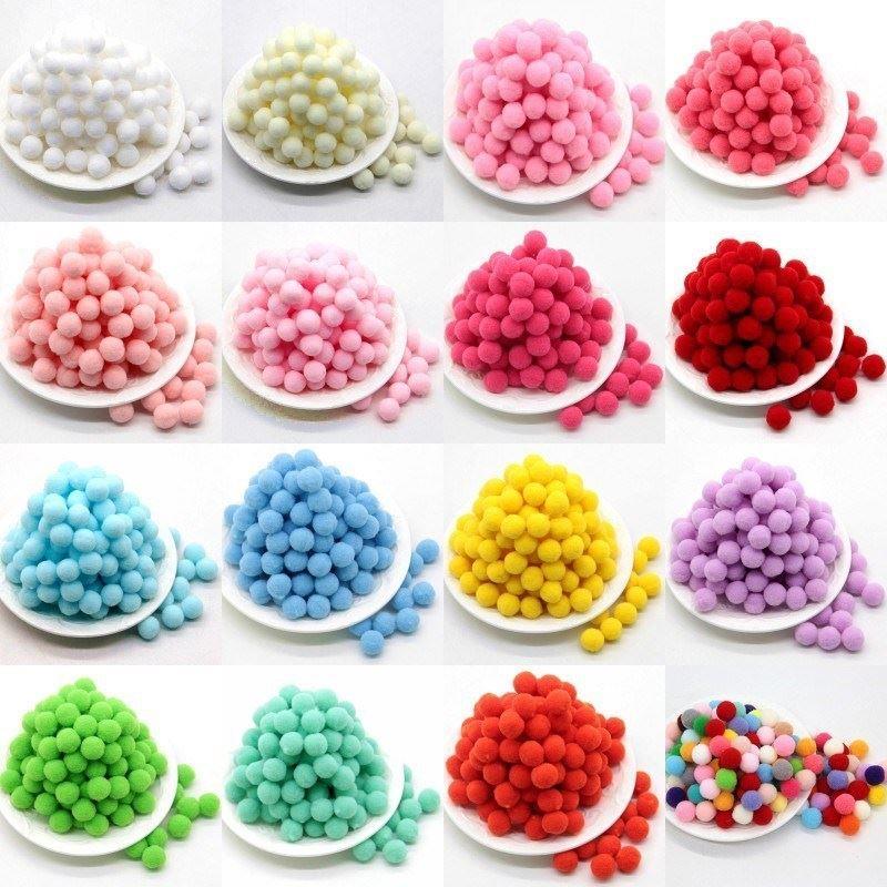 100Pcs 10/15/20/25mm Mini Fluffy Soft Pom Poms Pompoms Ball