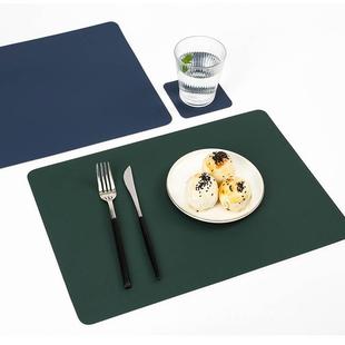 Leather Placemat Household Goods Rectangular Heat Insulation