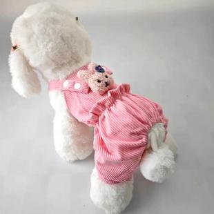 Cute Dog Jumpsuit Dog Clothes Pink Yellow Strap Jumpsuits Cl