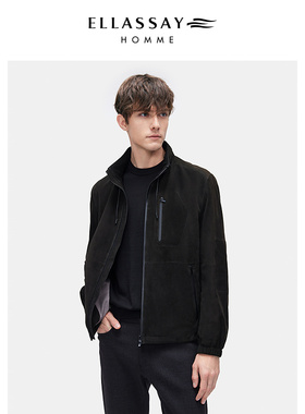 ELLASSAY歌力思男装25年秋冬土耳其小牛皮立领皮衣EME364X01200