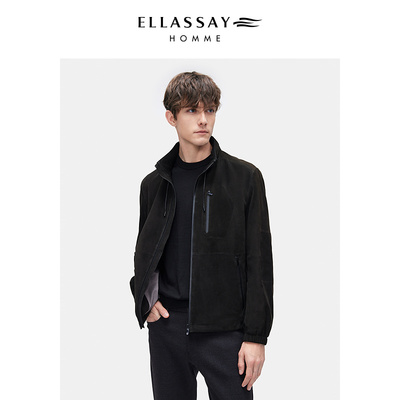 ELLASSAY歌力思男装25年秋冬土耳其小牛皮立领皮衣EME364X01200