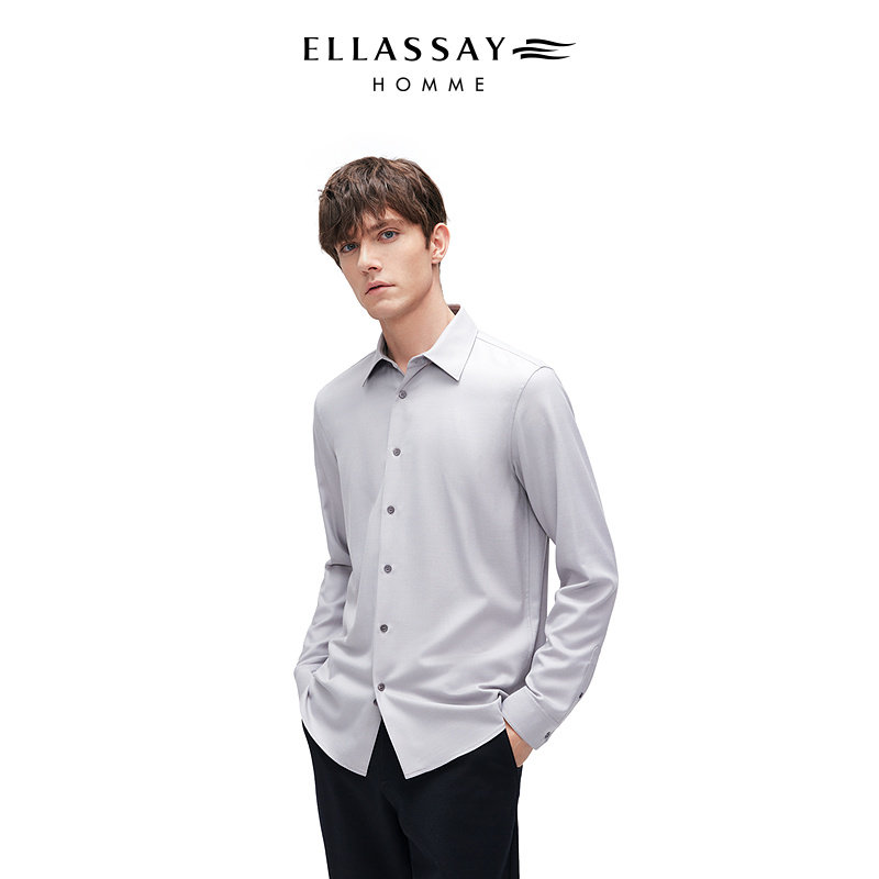 ELLASSAY歌力思男装2025年秋冬丝光羊毛衬衫EME364C01200