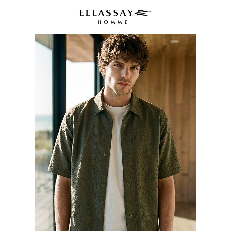 ELLASSAY歌力思男士桑蚕丝衬衫