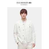 ELLASSAY歌力思男装 26新款 桑蚕丝奢华休闲仿牛仔外套EME375W04400