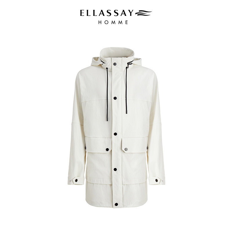 【秀场同款】ELLASSAY歌力思男装25年防泼水长款风衣EME363F00700