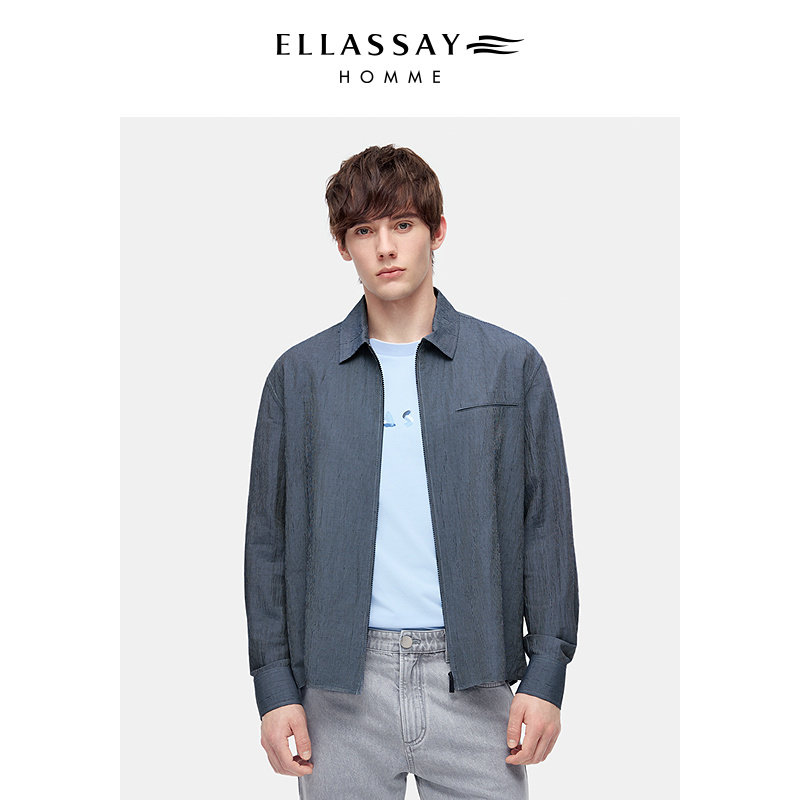 ELLASSAY歌力思男装26年棉亚麻混纺清凉轻盈挺阔夹克EME371W01300