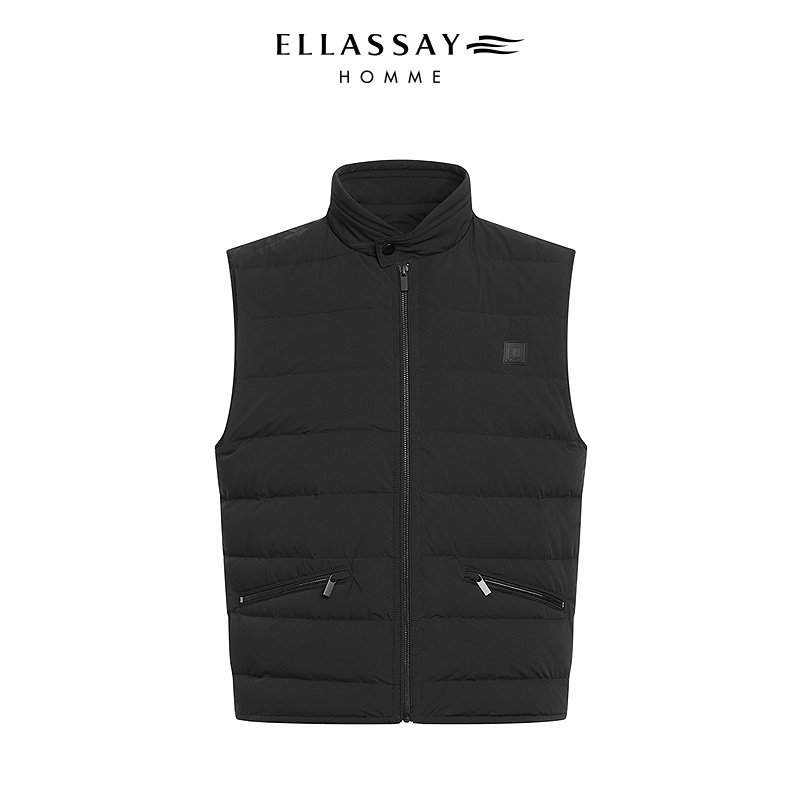 ELLASSAY歌力思男装鹅绒背心轻薄羽绒服马甲立领内搭EME354L01100