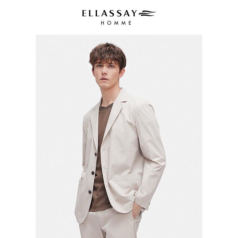 ELLASSAY歌力思男装2025年秋冬经典商务休闲弹力西装EME363T00600