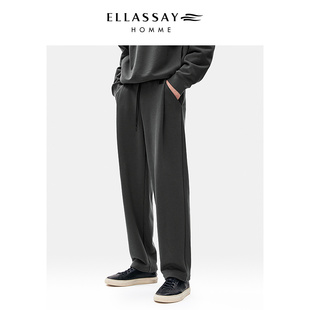ELLASSAY歌力思男装 EME351K01100 抽绳松紧腰棉混纺直筒运动长裤