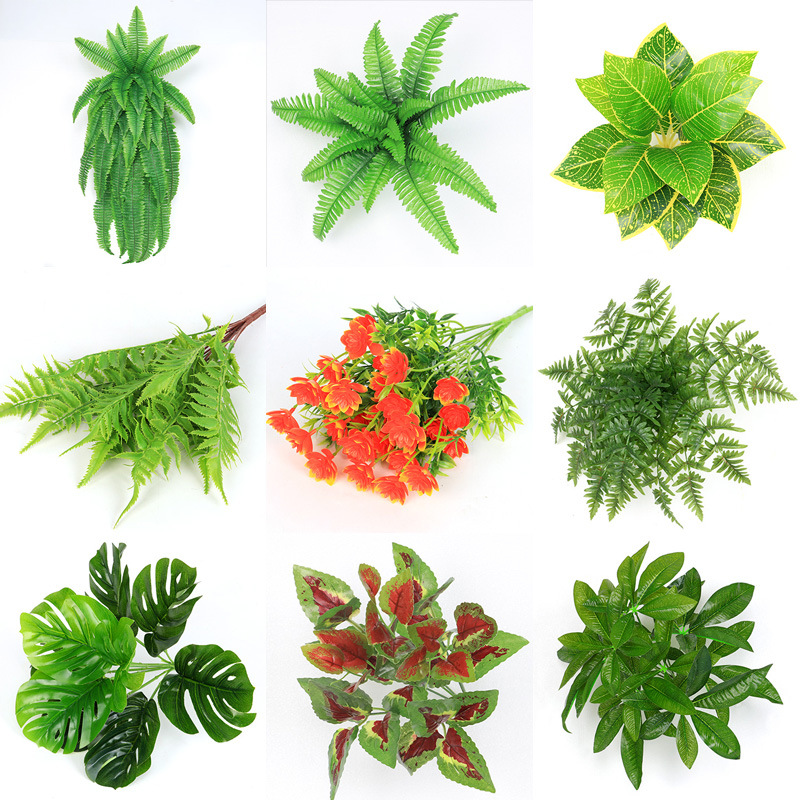 仿真蕨类波斯草植物草坪背景墙