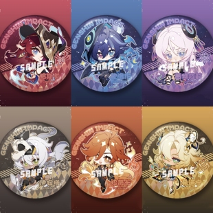 原神恰斯卡玛薇卡希诺宁茜特菈莉伊安珊欧洛伦双闪吧唧徽章周边