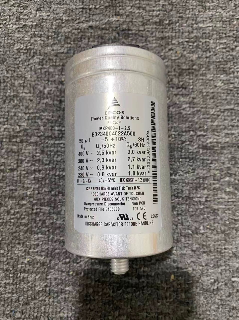 全新EPCOS MKP400-I-2.5 B32340C4022A500 50UF 400V薄膜电容器