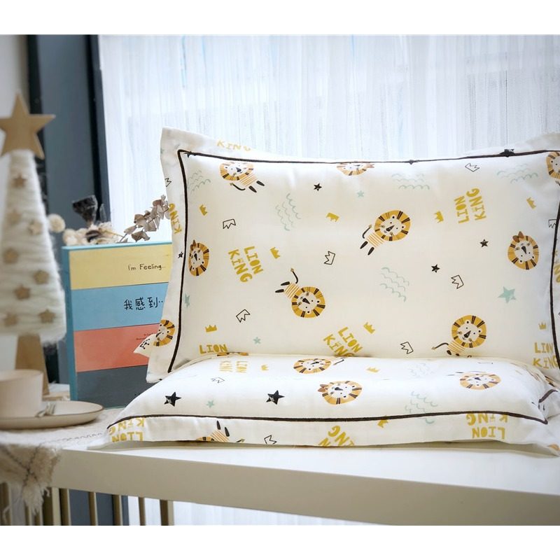 双层纱布宝宝婴儿枕套透气吸汗卡通小孩纯棉枕芯套小号儿童枕头套