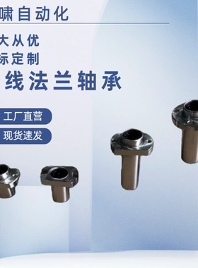 引导式法兰直线轴承双衬型 LML53/63/73-d8/10/12/16紧凑型