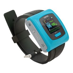 康泰血氧仪CMS50F指夹捆绑式儿童成人脉搏血氧锂电24小时连续测量