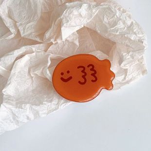 ins红色苹果手机扣支架鲷鱼烧伸缩粘贴式 西红柿气囊后背贴硬