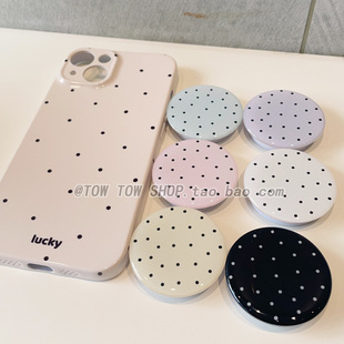 ins简约田园风纯色波点气囊支架懒人手持桌面看剧3M粘贴式