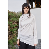 Twist 摺器ZHECHEE 原创设计不对称一字领皱褶宽松哑光衬衫 Shirt