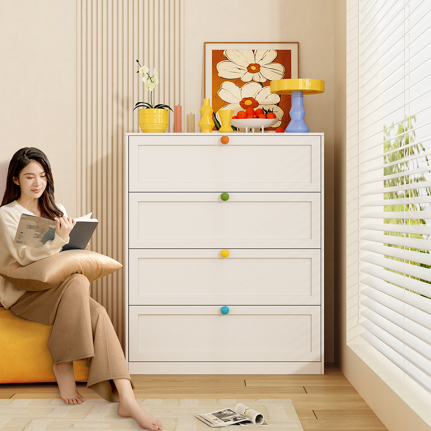 【全网热卖】钢制斗柜+静音滑轨