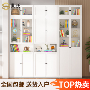 世沃住宅家具钢制书柜家用落地置物架儿童书柜客厅绘本架储物架