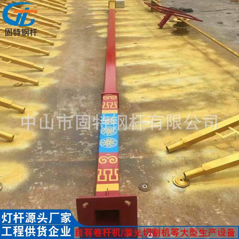 实力厂家供应民族特色路灯杆供应各种少数民族图腾4米5米6米灯杆