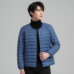 初高中生穿在校服里面的衣服保暖神器羽绒服男内穿无领轻薄款外套