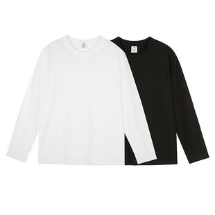 不显大肚子初高中生胖子里面穿的衣服男生校服打底衫纯棉长袖t恤