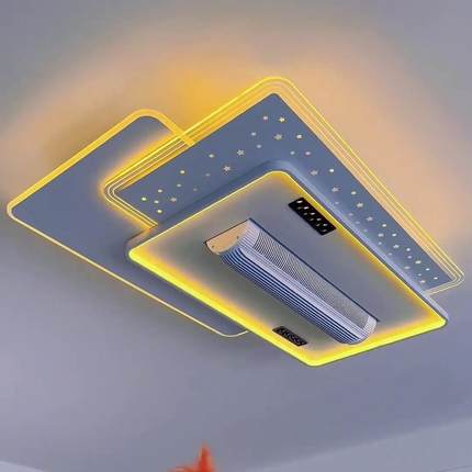 客厅灯吸顶灯现代简约大气2025新款led创意静音卧室灯无叶风扇灯