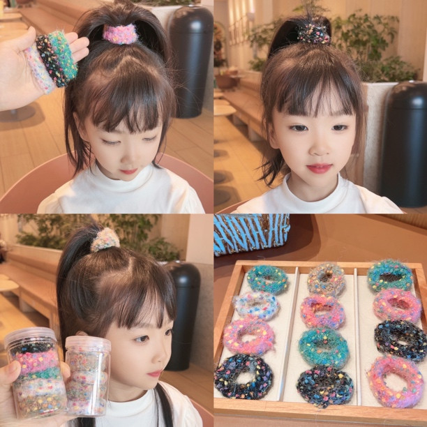 秋冬针织彩色毛线发圈女高弹力耐用扎头发头绳新款皮筋发绳,童装/婴儿装/亲子装,发饰,淘宝优惠券,粉丝福利购,淘宝优惠卷
