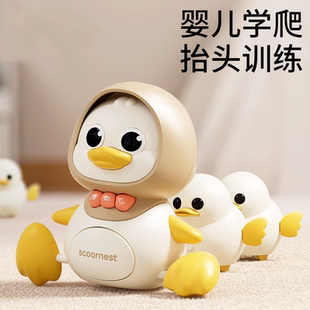 婴儿玩具0到6个月一1岁宝宝抬头训练引导爬行幼儿早教儿童摇摆鸭