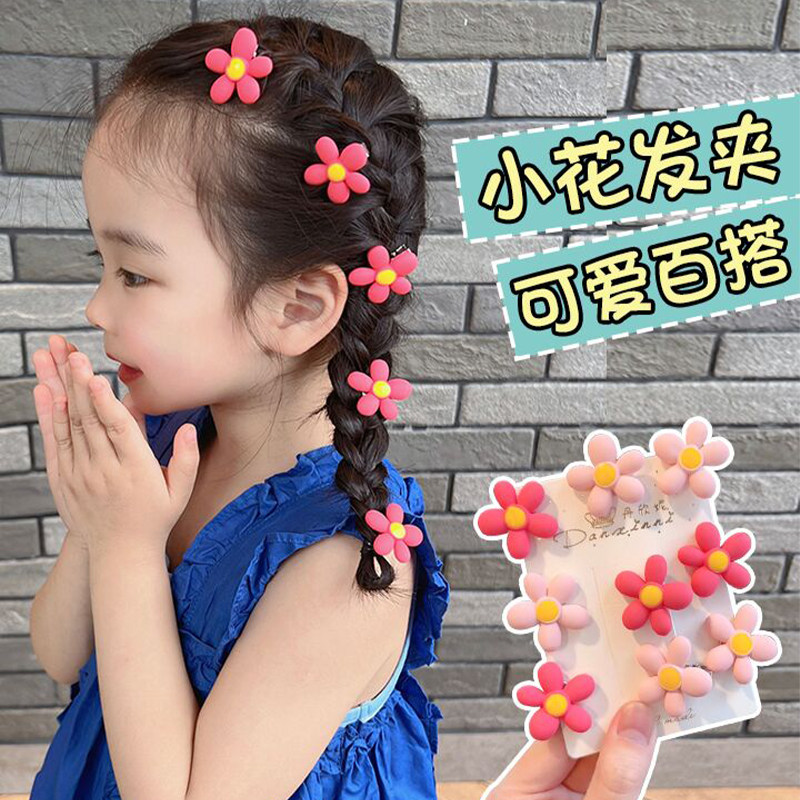 夏季儿童小花朵发夹可爱女童不伤发发饰宝宝发卡头饰