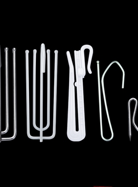 窗帘挂钩钩子配件布带钩塑料s勾免打孔窗帘钩扣环轨道固定器四爪