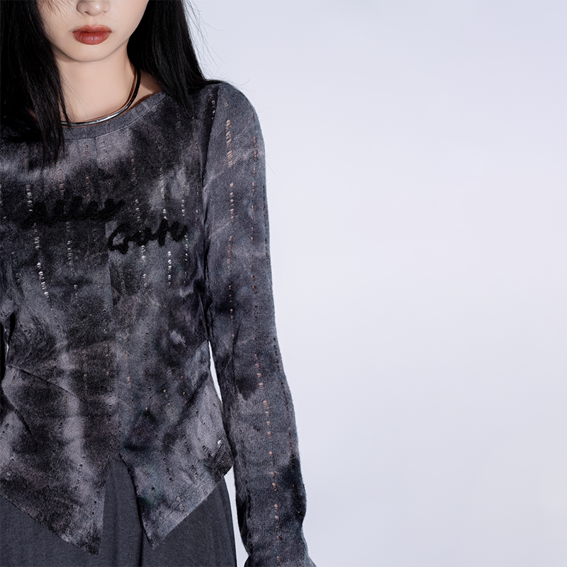 LOUZING正肩T恤2024冬季新款