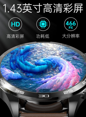 政府补贴15%华强北1.43英寸AMOLED圆屏ECG心电图智能手表助睡眠仪