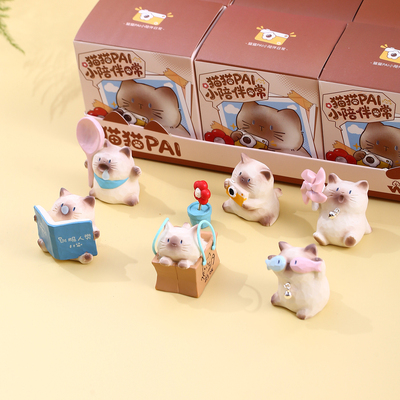 网红爆款猫猫盲盒女生治愈系摆件