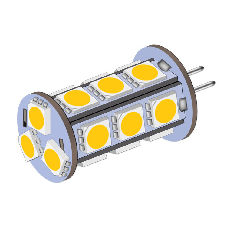 LED灯珠12-24V3w插泡玉米灯SMD5050两脚灯水晶灯珠18G4