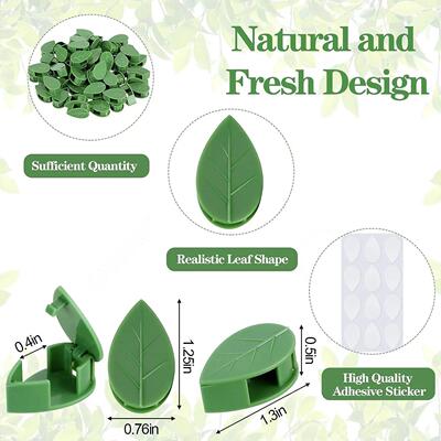 Plant Climbing Wall Fixture Clips Acrylic er Green Leaf Simu