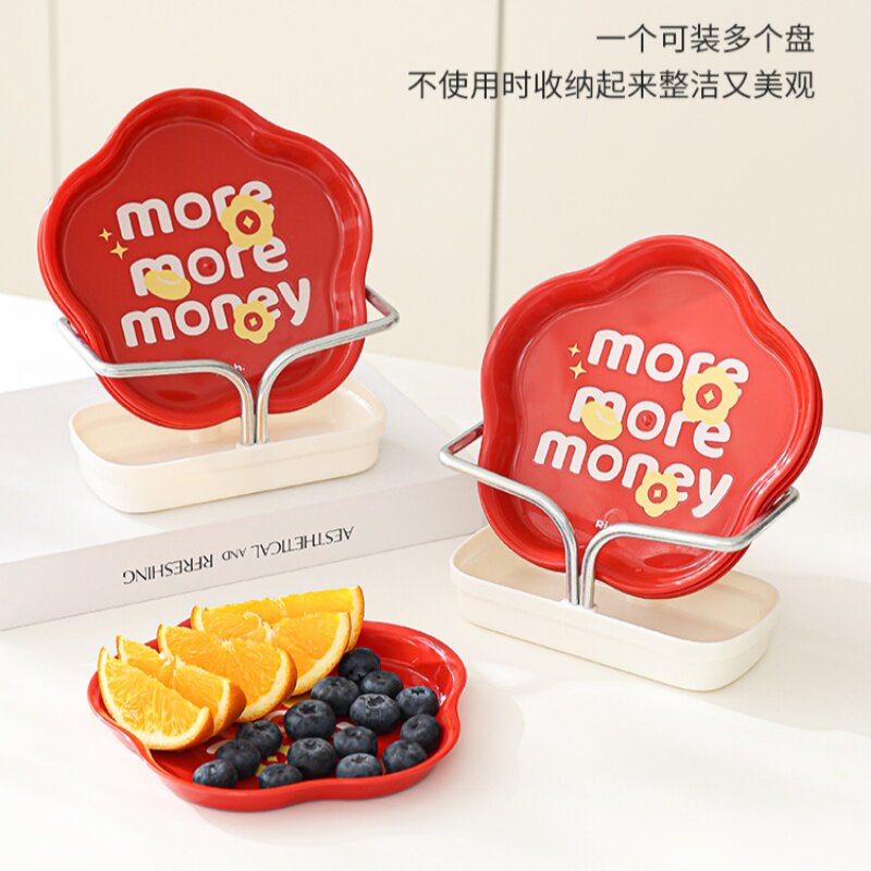 家用吐骨碟塑料吐骨头盘碟食品级残渣碟子餐桌垃圾渣盘创意吐骨盘