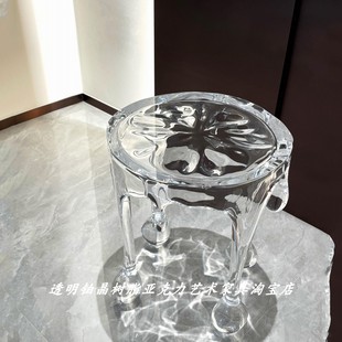 C1635水晶茶台高透不变黄茶桌亚克力桌子悬浮桌透明桌铂晶材质