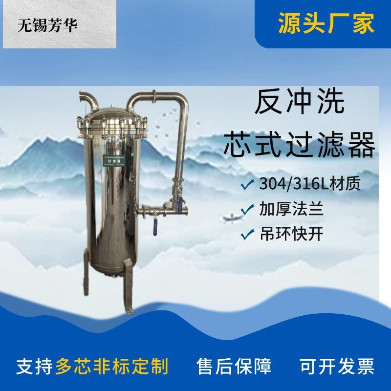 厂家新品不锈钢反冲洗多芯过滤器精密过滤器前置过滤器可反吹洗