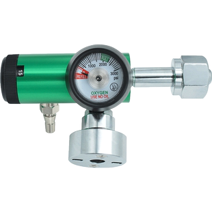 呼吸机配氧气表减压器氧气瓶减压阀氧气表流量表美标德标插口接口