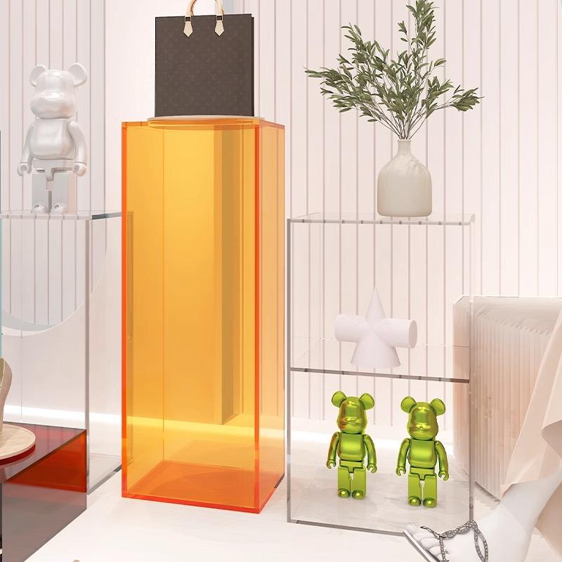 女装中岛地台亚克力几何体展示台