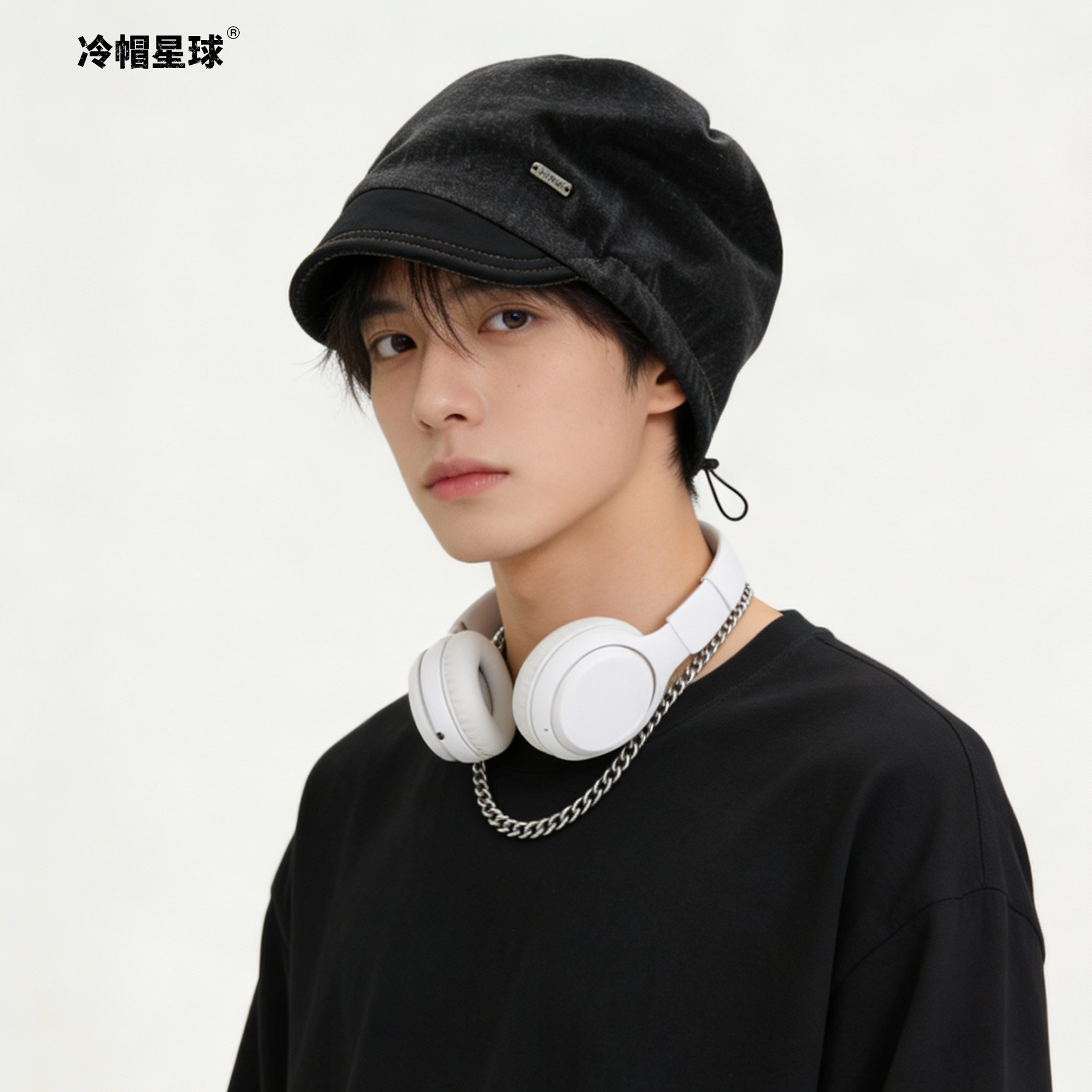 冷帽星球-秋冬早八素颜氛围感堆堆帽子女好看新款百搭抽绳冷帽男,服饰配件/皮带/帽子/围巾,帽子,淘宝优惠券,粉丝福利购,淘宝优惠卷