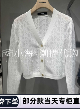 可议价KARL LAGERFELD卡尔拉格斐2024秋女针织衫246L2031100 2390