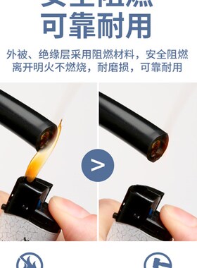 极速国标铜芯三相电源线234芯v电缆rvv电线1.52.5平方软护套电线