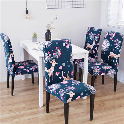 极速椅子套凳子罩套装酒店餐厅坐垫家用餐厅北Q欧弹力连体餐桌座