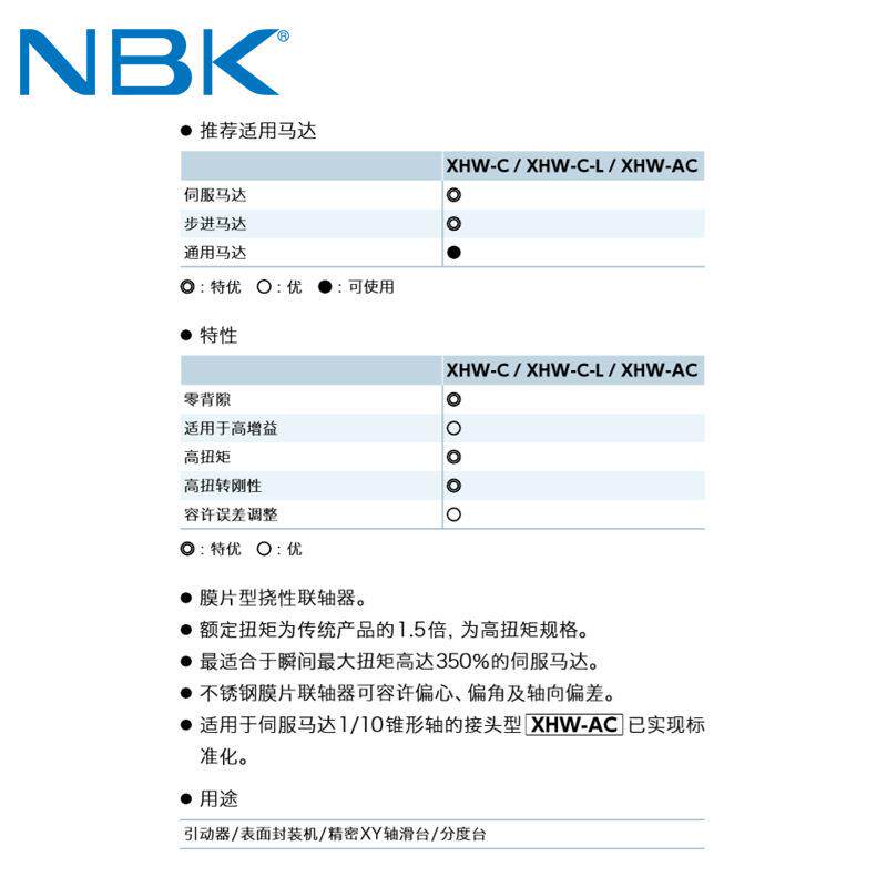 新品XHW-34iC膜片型标准联轴器 伺服马达连轴器 可开键槽三木ktr