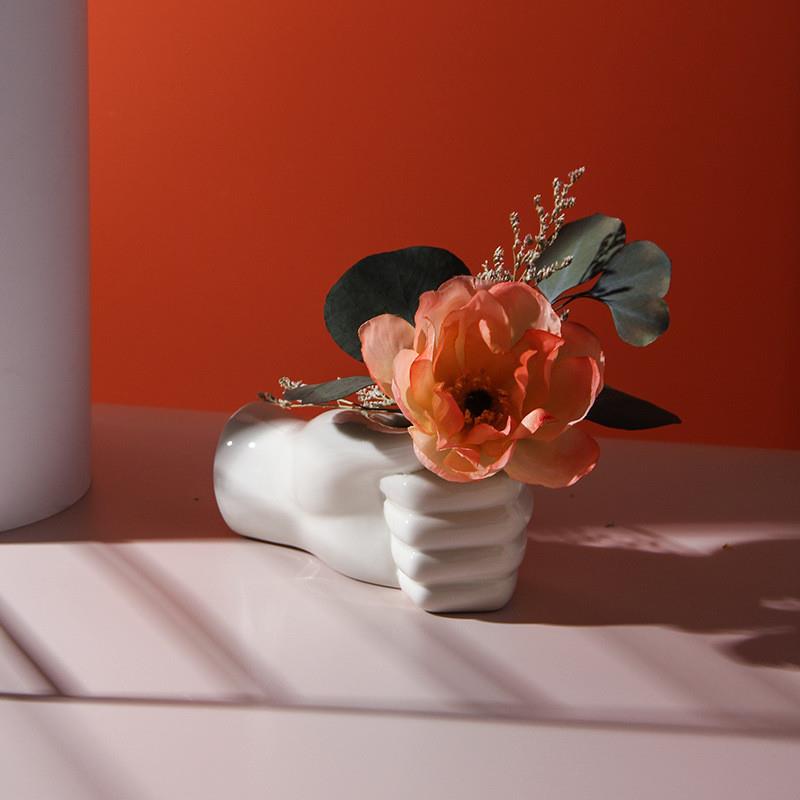 极速202d3新款北欧ins风陶瓷小花瓶小号宽口水培创意家居客厅饭厅